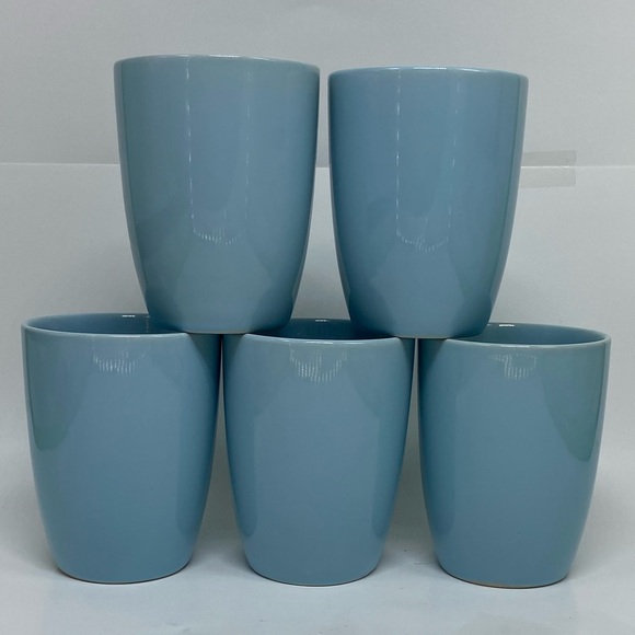 Set of 5 Thomson Pottery Mugs Blue - Picture 2 of 7